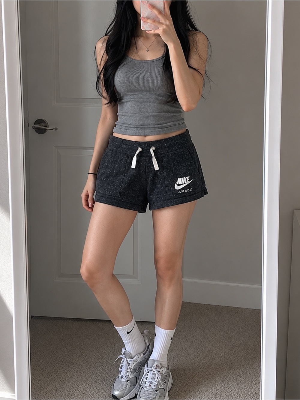 Nike Just Do It Lounge Shorts Gray Medium Athletic Casual